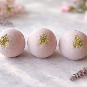 Botanical Essential Oil Bath Bombs Collection - Rose & Chamomile Essential Oils