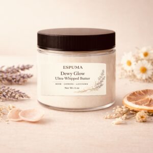 Dewy Glow Ultra-Whipped Body Butter – Rose, Grapefruit & Lavender (4 oz)
