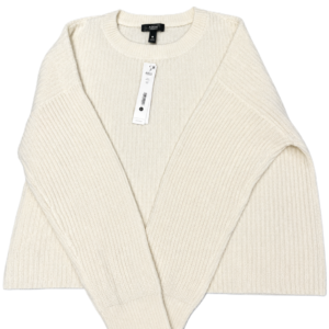 100% Cashmere Ivory V Neck Sweater Size Large