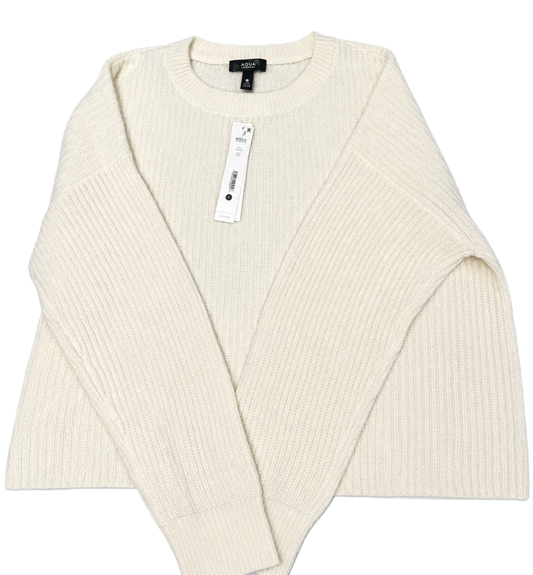 100% Cashmere Ivory V Neck Sweater Size Large