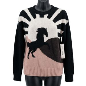 Aqua 100% Cashmere Horse Sweater Size XS
