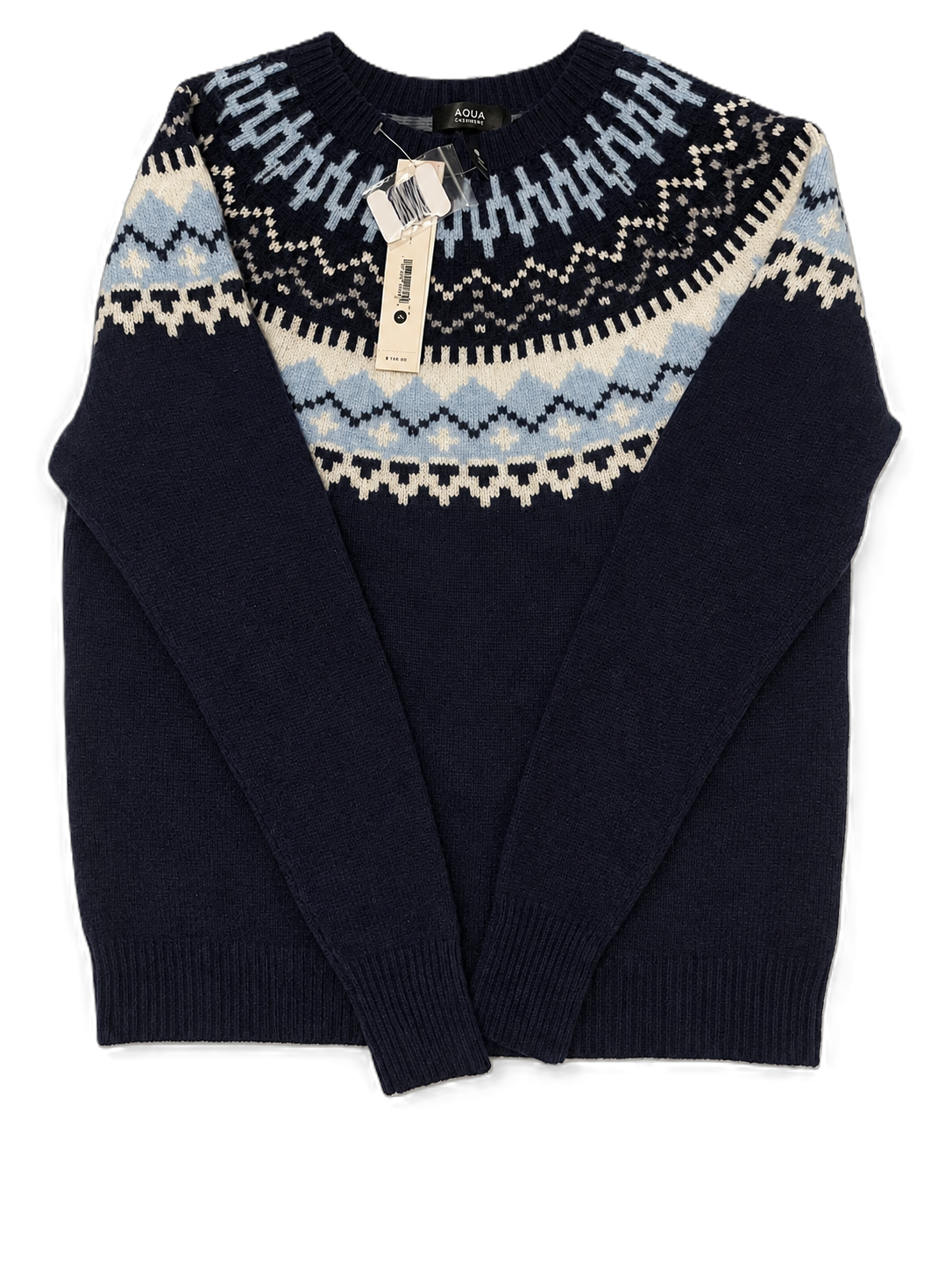 Aqua 100% Cashmere Nordic Sweater Size XS