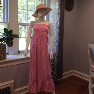 Rayviya Pink Strapless Maxi Dress With Pockets Size Small