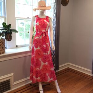 NY Collection Watercolor Floral Sleeveless Maxi Dress PM