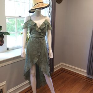 BCX Sage Green Romantic Ruffle Dress Size L