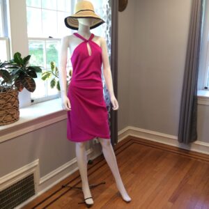 Siena Fuchsia Halter Cocktail Dress Size 12