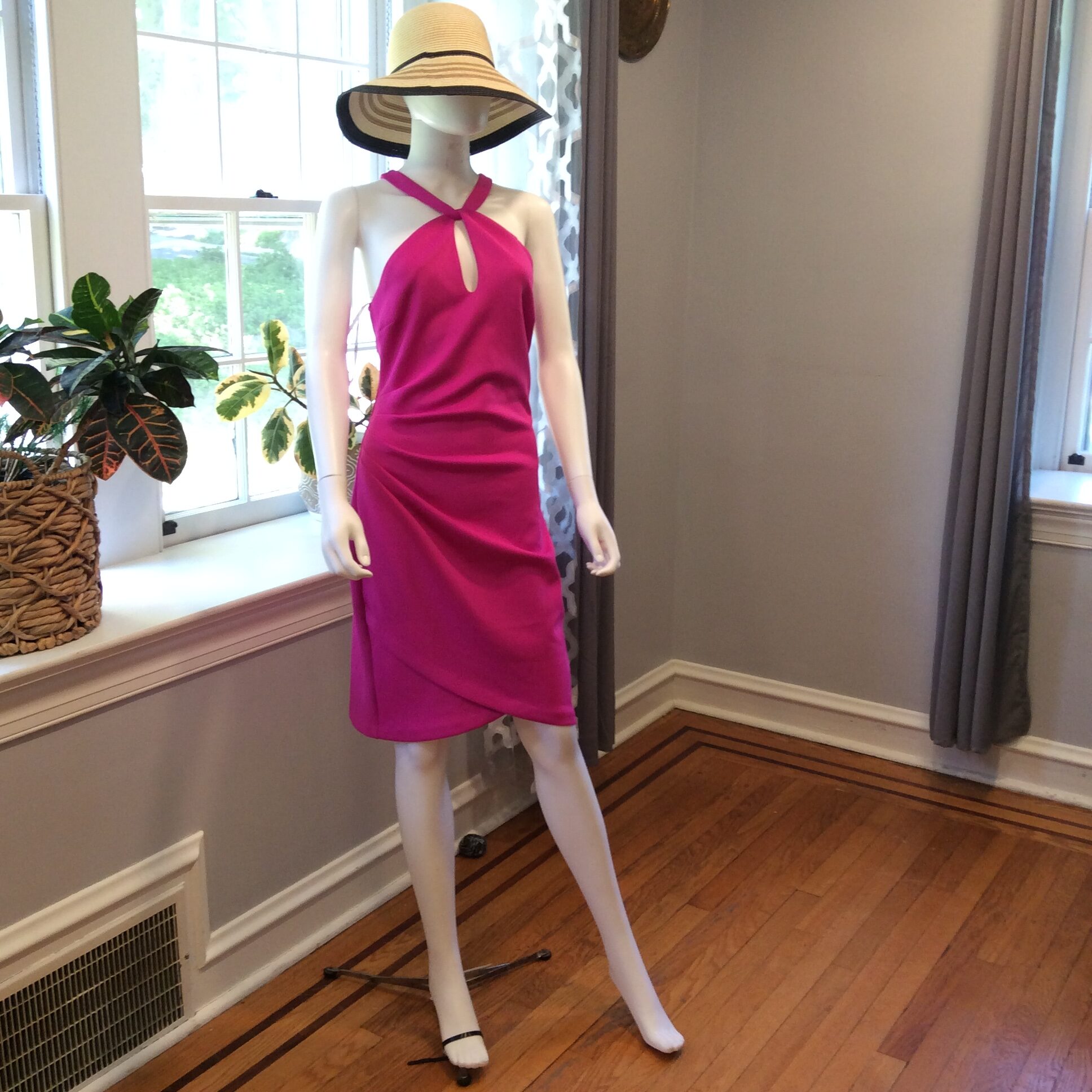 Siena Fuchsia Halter Cocktail Dress Size 12