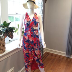 Siena Vibrant Wrap Style Floral Midi Dress Size 4