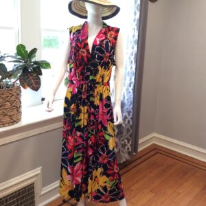 MSK Vibrant Tropical Floral Maxi Dress Size 2X