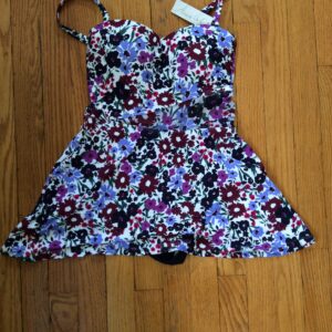 Anne Cole Floral Peplum Swim Dress Size 6