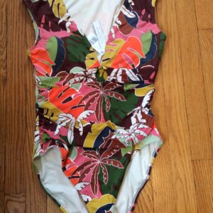 Bleu Rod Beat Tie Tropical Floral One piece Size 14