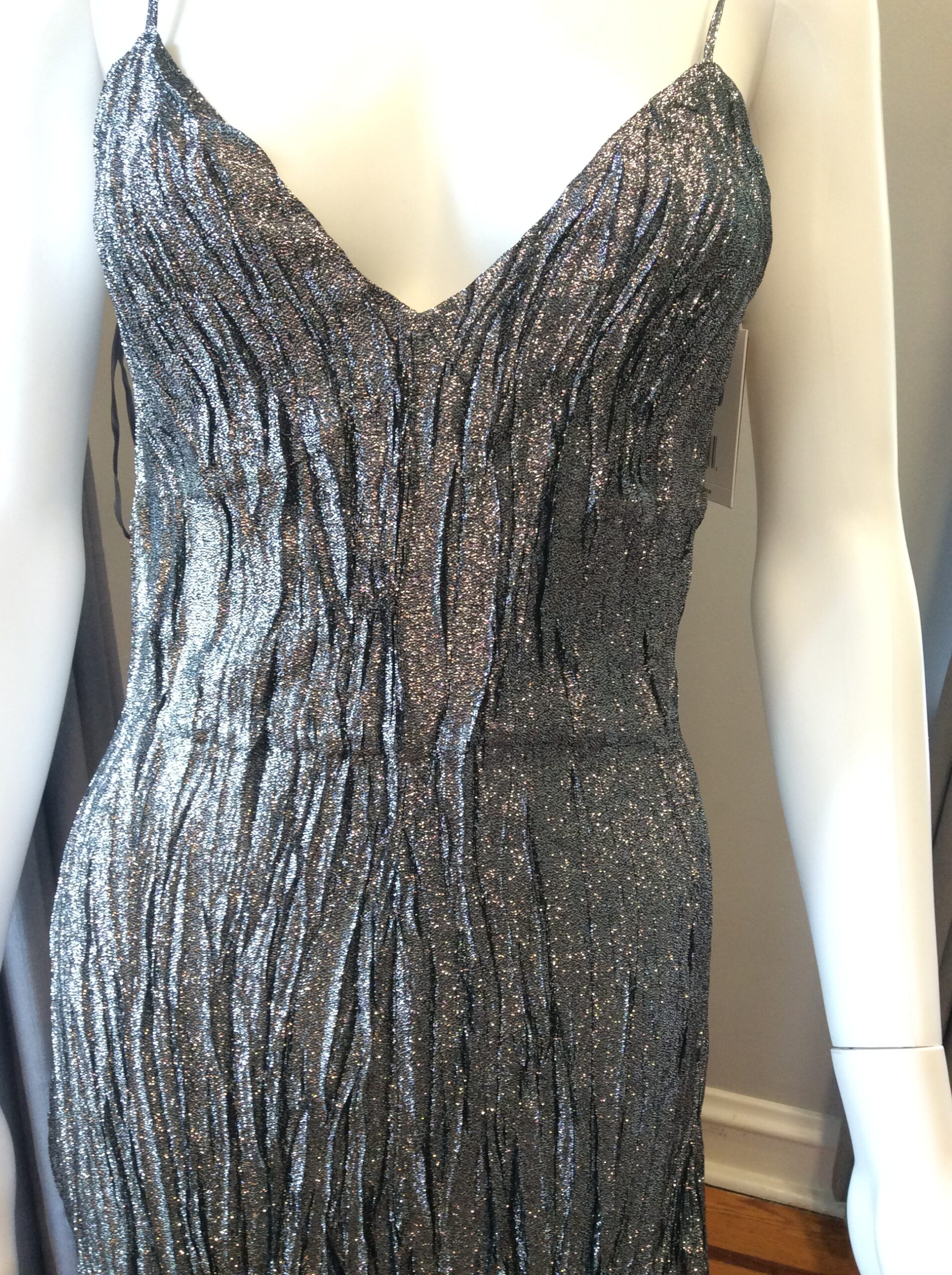 Michael Kors Collection Metallic Evening Dress Luxury Designer Gown - Image 2