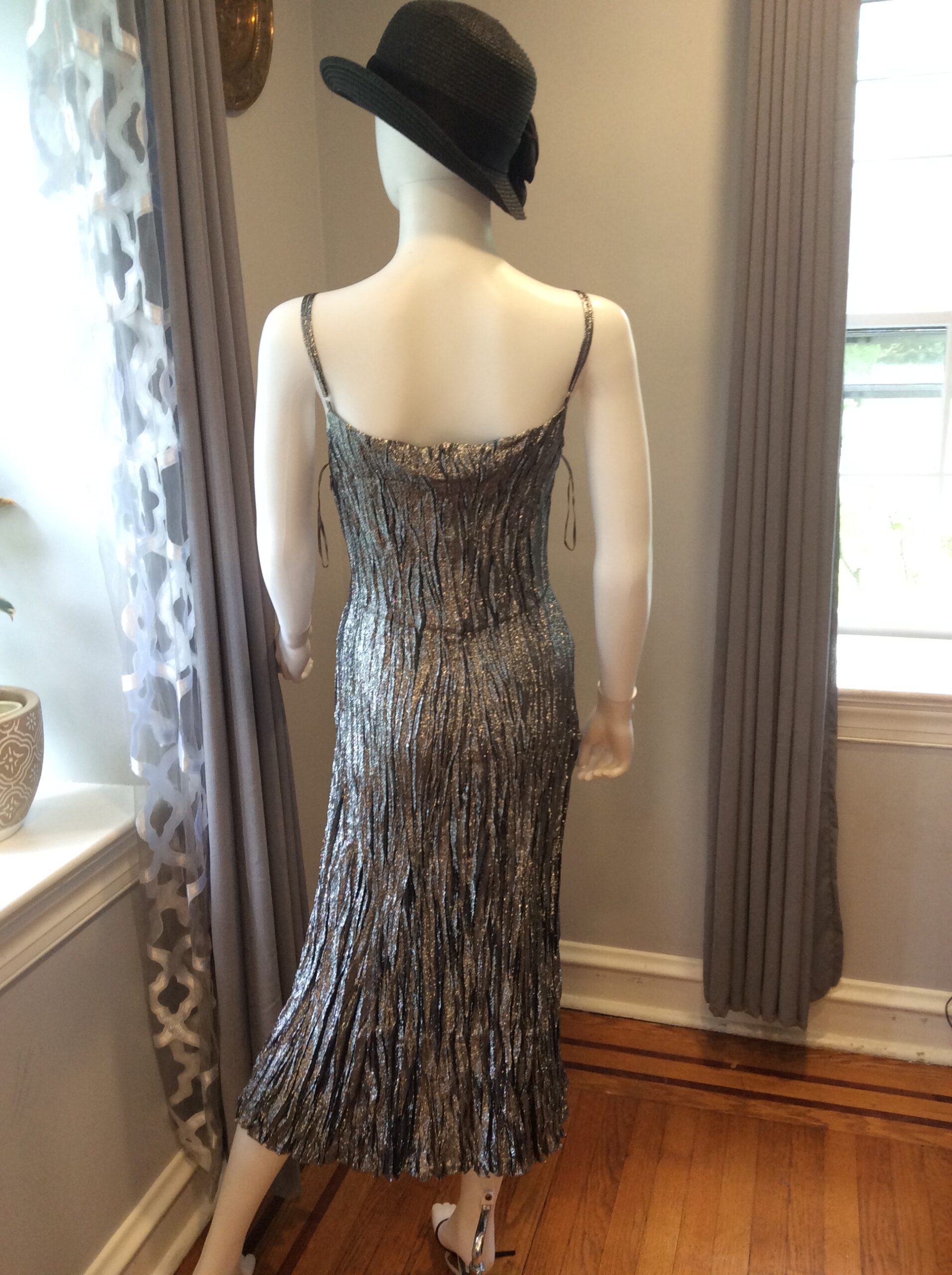 Michael Kors Collection Metallic Evening Dress Luxury Designer Gown - Image 3