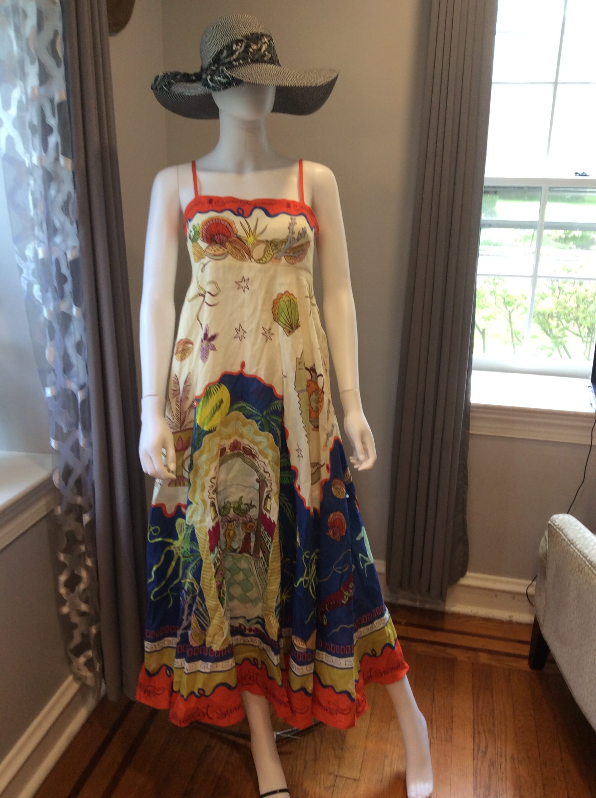 Alemais Printed Sundress Colorful Designer Maxi Dress Size 6