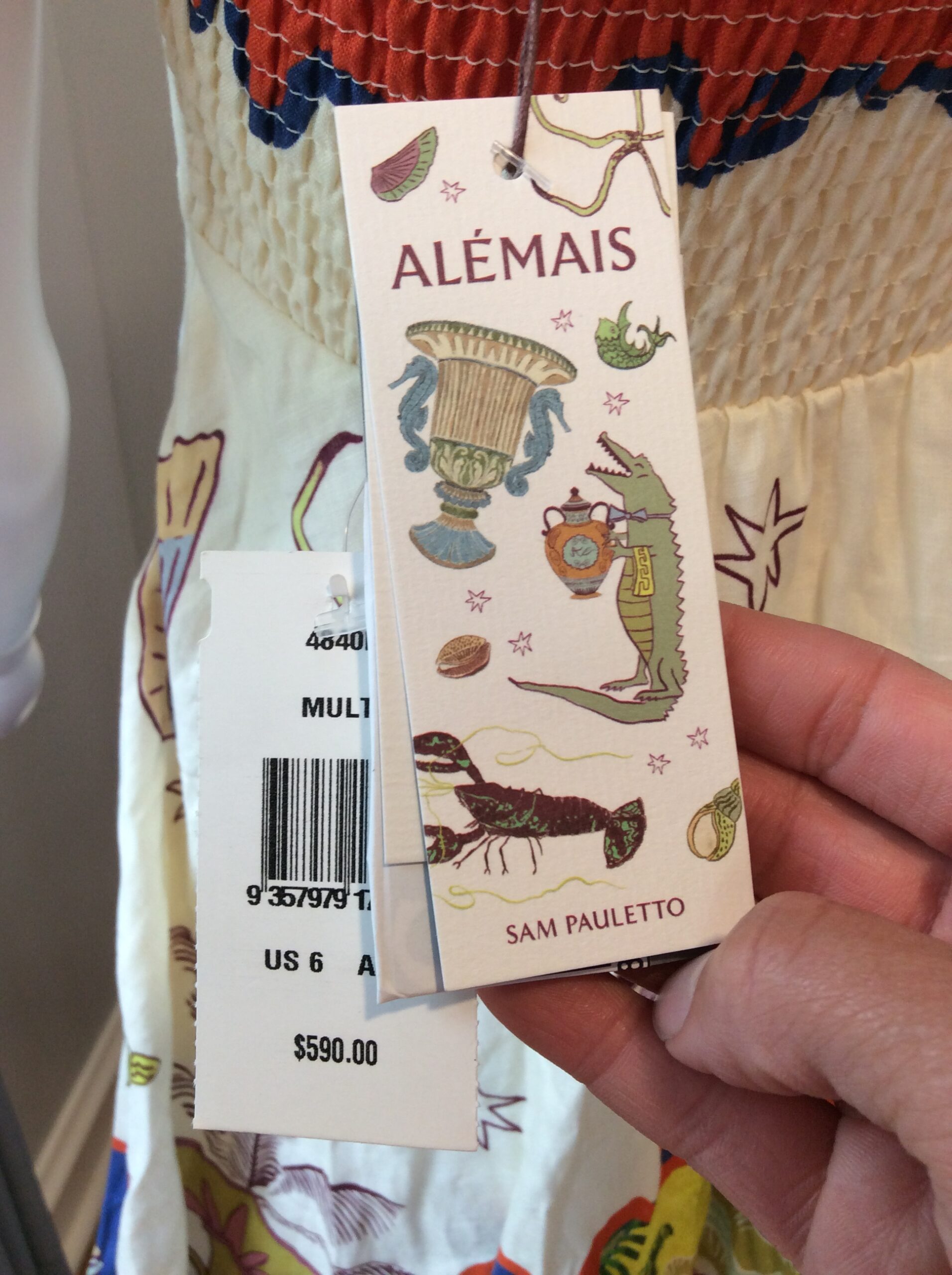 Alemais Printed Sundress Colorful Designer Maxi Dress Size 6 - Image 3
