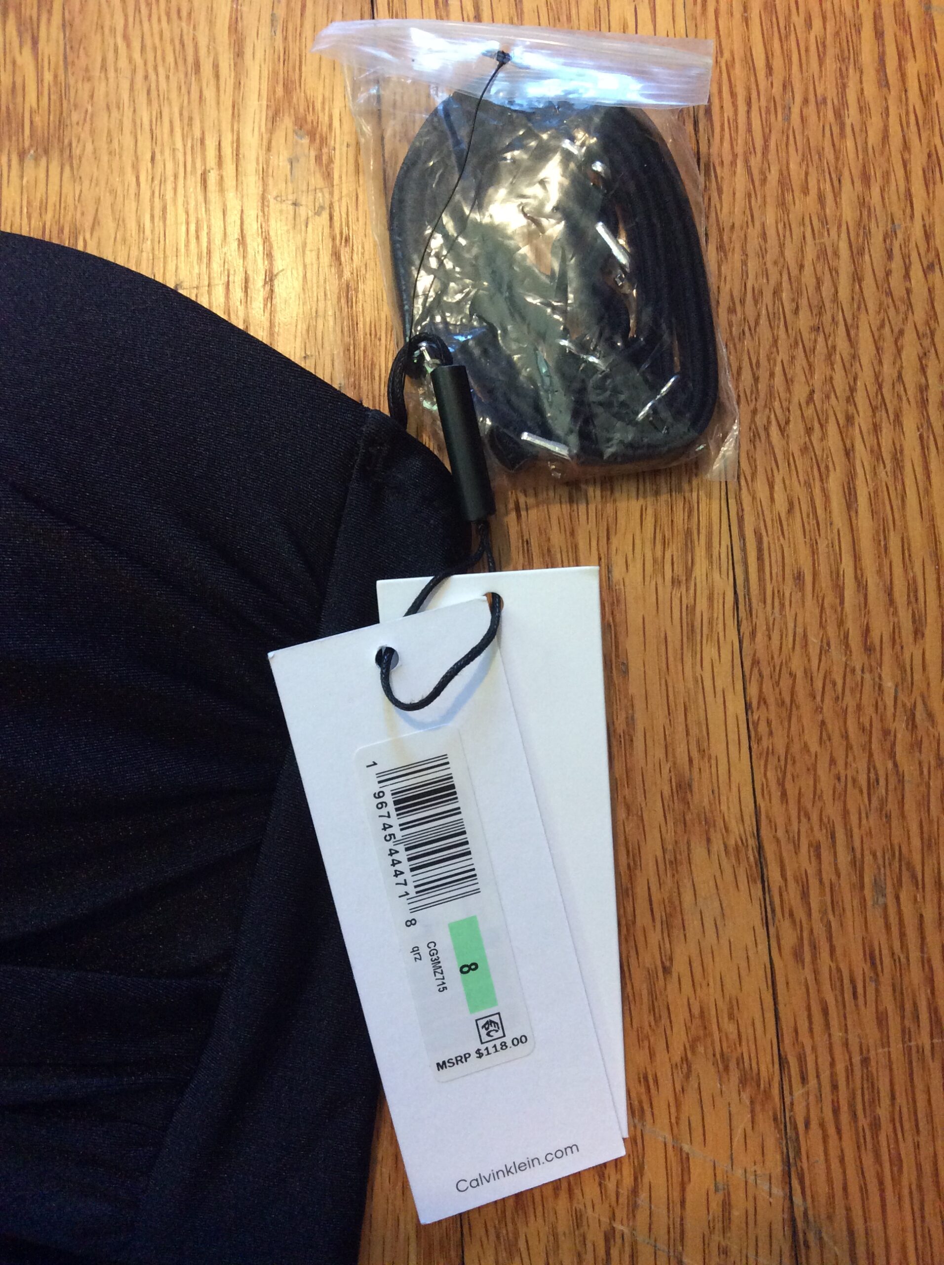 Calvin Klein Black Strapless Ruched One Piece Swimsuit Size 6 - Image 3