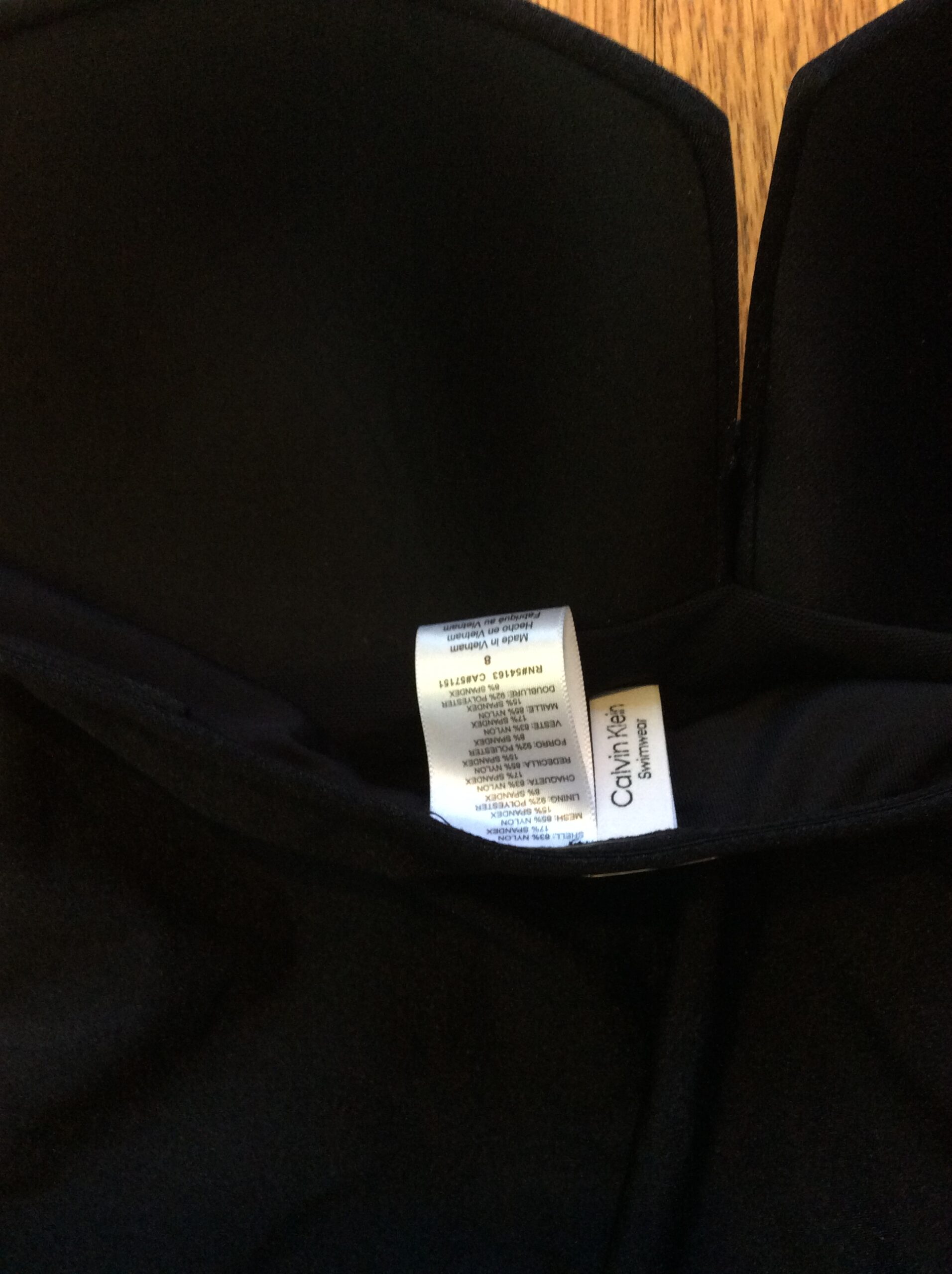 Calvin Klein Black Strapless Ruched One Piece Swimsuit Size 6 - Image 5