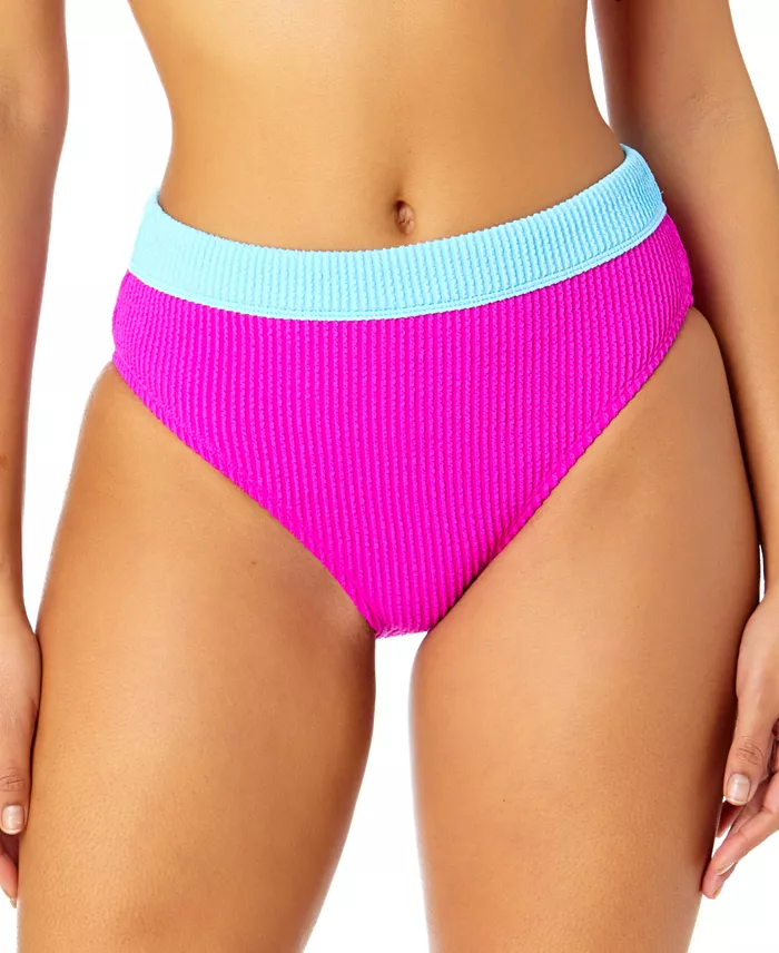 Salt & Cove Pink Turquoise Colorblock Bikini Bottom NWT Women's Swimwear Size XS