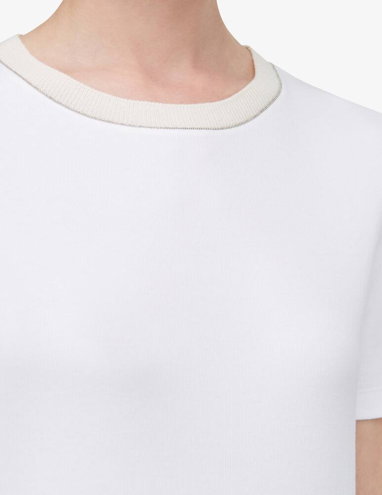 Fabiana Filippi Merino Wool Short Sleeve Knit Top Ivory Size 14 Made in Italy - Image 5