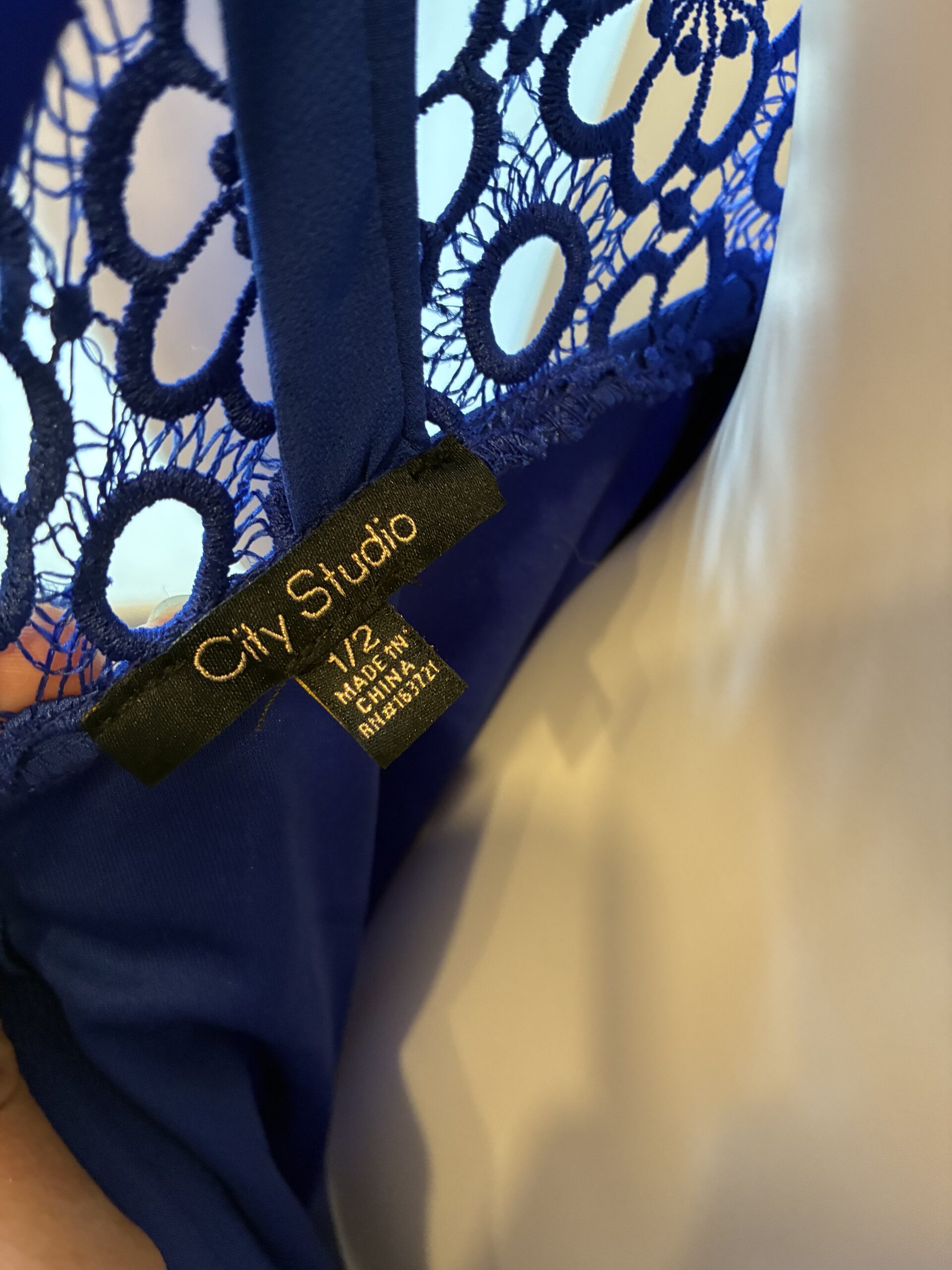 City Studio Royal Blue High Slit Evening Gown Size 2 - Image 2