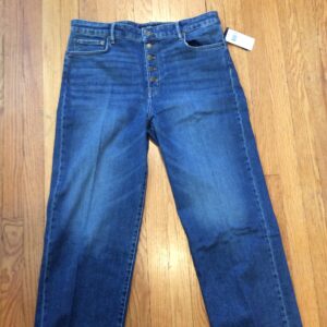Lauren Ralph Lauren Wide Leg Cropped Denim Jeans
