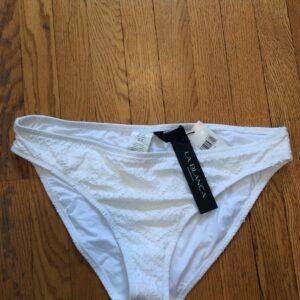La Blanca White Bikini Bottom Women's Size 16 NWT Designer Swimwear