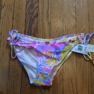 Raisins Pastel Floral Side Tie Bikini Bottom NWT Women's Swimwear Size M