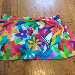 Bleu Rod Beattie Multicolor Floral Swim Skirt Women's Size 8 NWT Tropical Swimwear