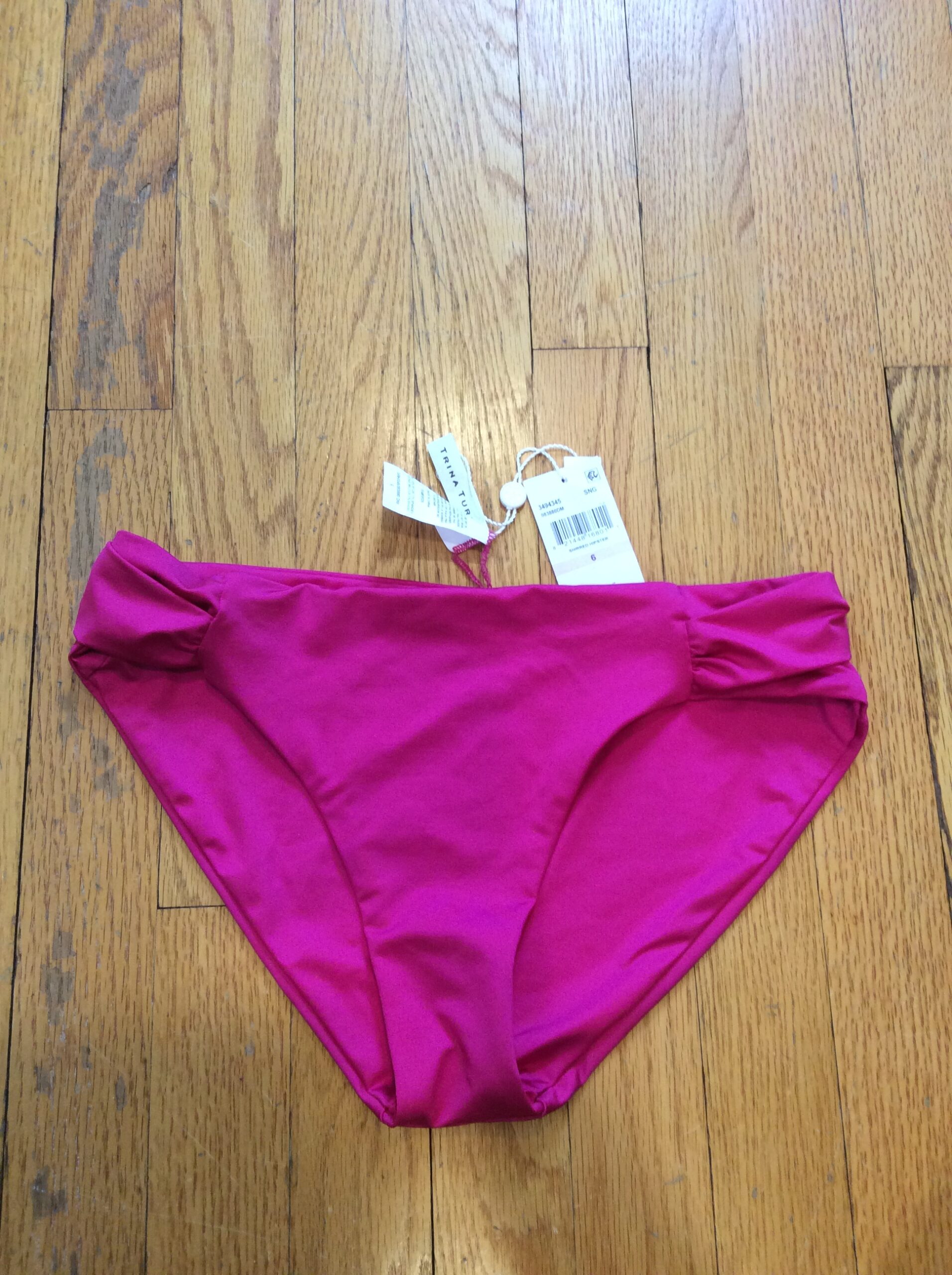 trina turk Fuchsia Pink Bikini Bottom Women's NWT Swimwear Size 6