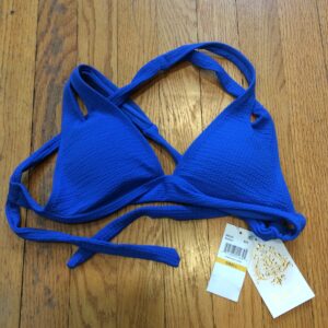 Becca Royal Blue Triangle Bikini Top Women's NWT Swimwear Size S