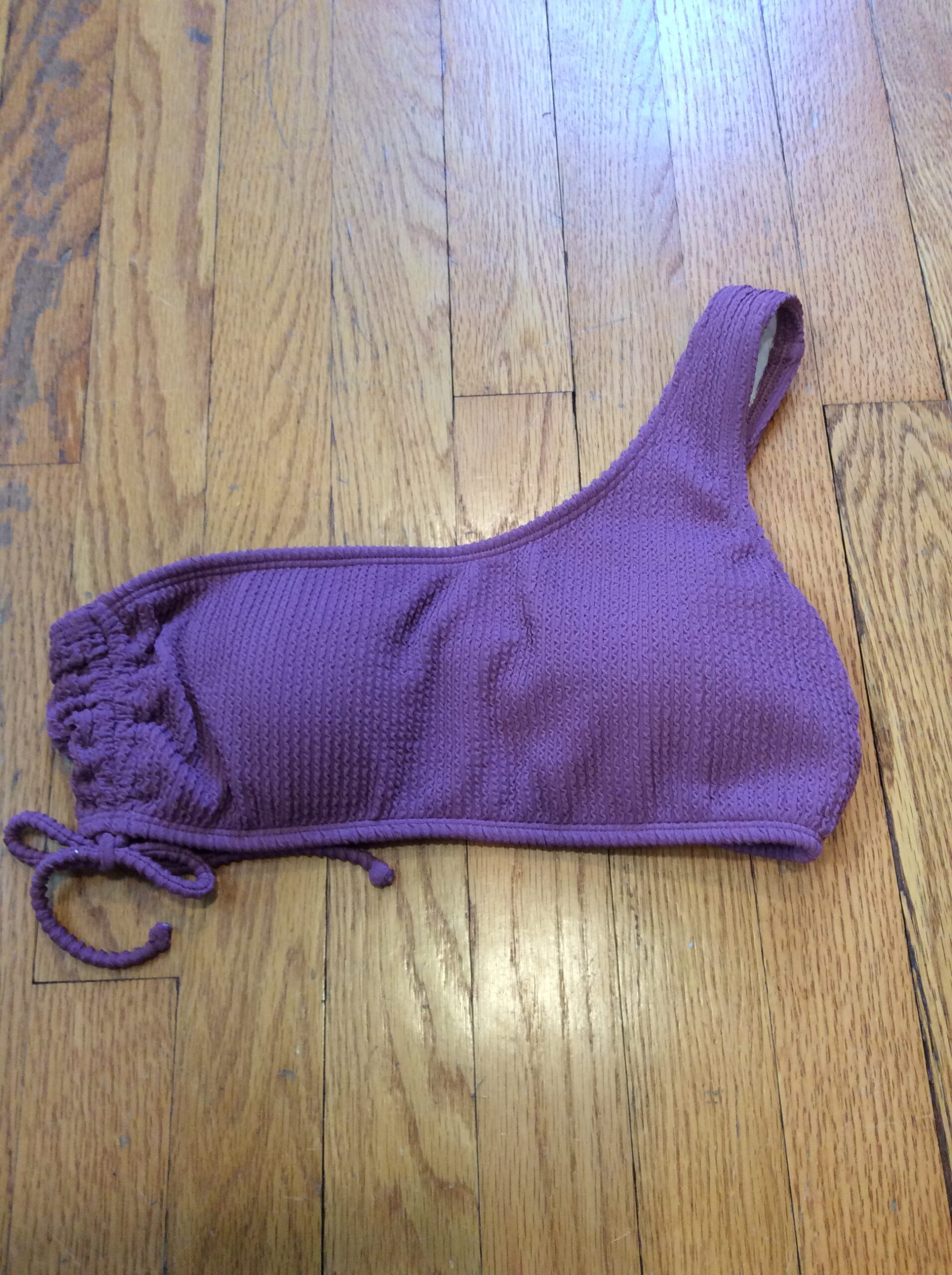 Salt & Cove Mauve Purple One Shoulder Bikini Top Women's NWT Swimwear Size M