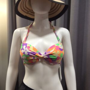 Salt & Cove Floral Bikini Top NWT Women's Multicolor Tropical Swimwear Size S