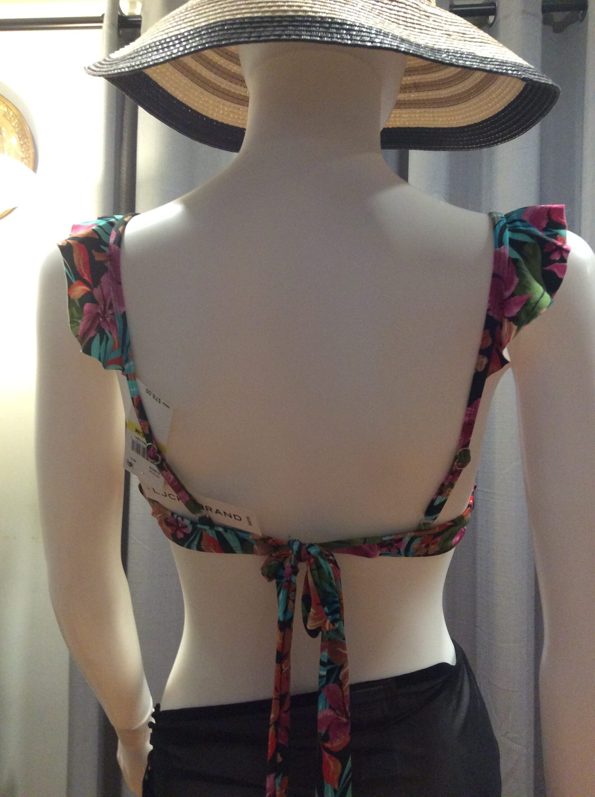 Lucky Brand Floral Bikini Top NWT Women's Tropical Print Swimwear Size M - Image 6