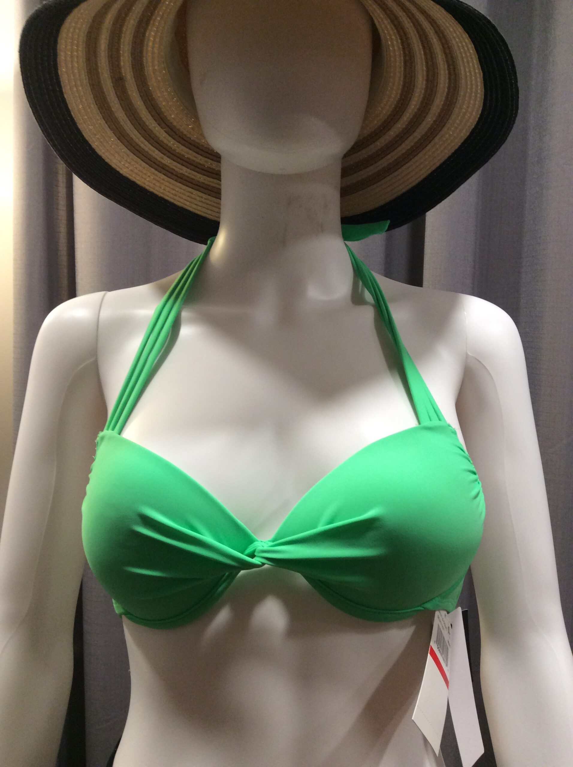 Salt & Cove Lime Green Halter Bikini Top NWT Women's Swimwear Size XS - Image 4