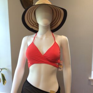 Vince Camuto Coral Bikini Top Wrap Front Halter Swimsuit NWT Women's Size M