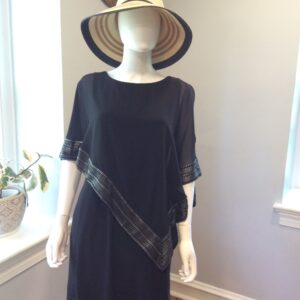 SLNY Black Sheer Overlay Dress Women's Evening Cocktail Dress Size 6