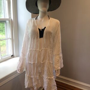 Raviya White Beach Cover Up Women's Boho Swim Cover Up Size 2X
