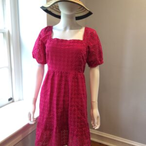 La Blanca Pink Lace Fit & Flare Dress Women's Size M