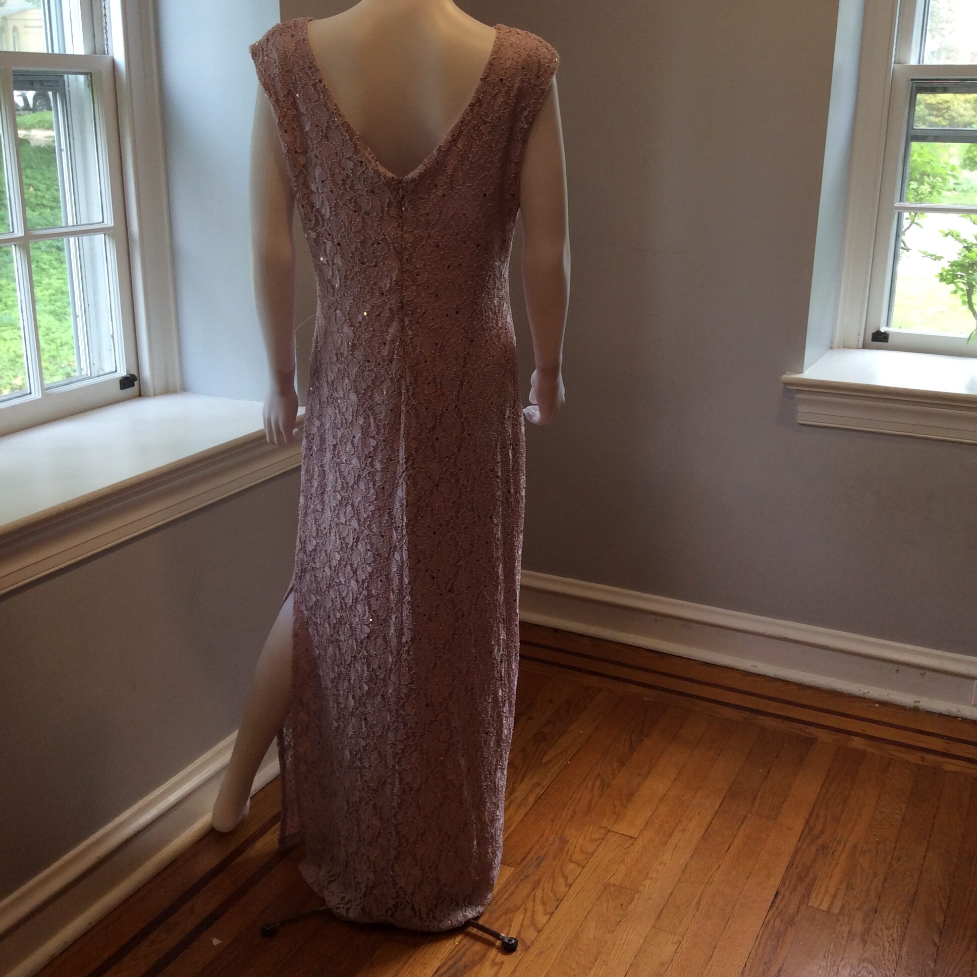Connected Blush Pink Lace Formal Dress Women's Evening Gown Size 16 - Image 5