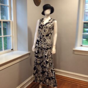 MSK Black White Floral Maxi Dress Women's Sleeveless Dress Size S