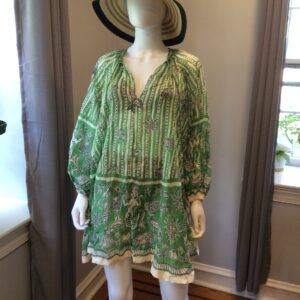 Alemais Green Boho Mini Dress Women's Floral Dress Size 2