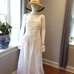 Luxely White Maxi Dress Women's Sleeveless Summer Dress Size 10
