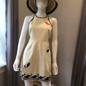 Alemais Cream Embroidered Mini Dress Women's Summer Dress Size 2