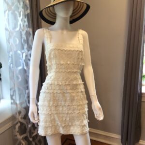 Evarae White Floral Mini Dress Women's Summer Dress Size 6