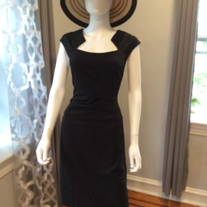 Connected Black Cap Sleeve Sheath Dress Women's Cocktail Dress Size 8