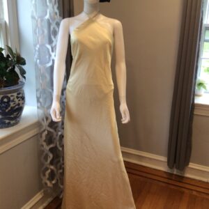 Morgan & Co Champagne Gold Maxi Dress Women's Formal Evening Dress Size M