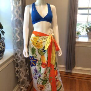 Alemais Flores Silk Sarong Skirt Size 8