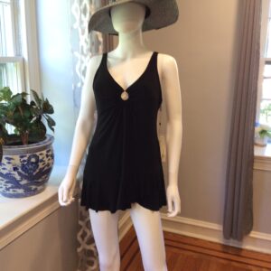 Beyond Control Solid Essentials Ruffle Swim Dress Size 14