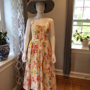 Alex & Sophia Floral Sundress Women's Sleeveless Midi Dress Size 1/2