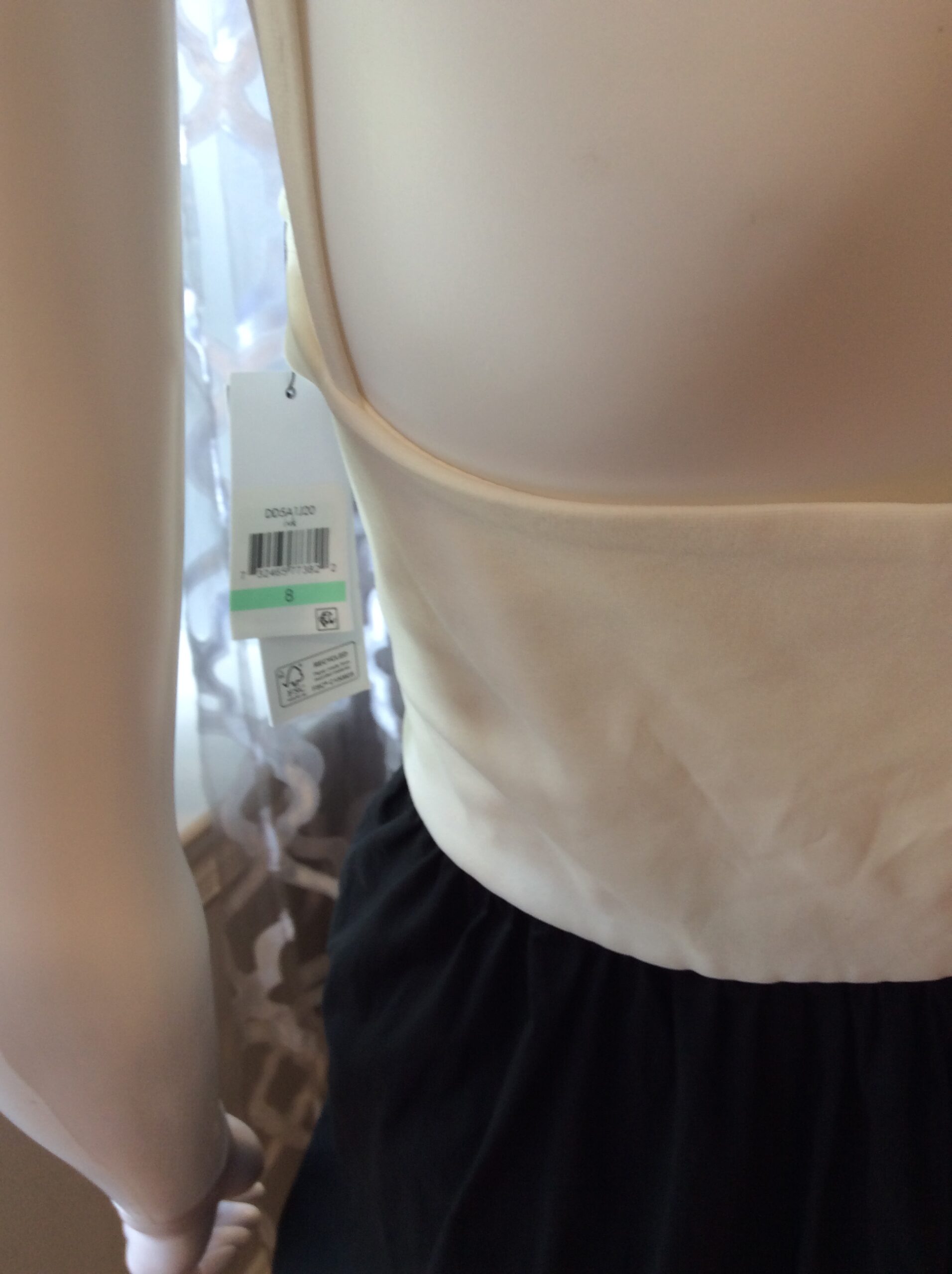 DKNY Size 8 Colorblock Maxi Dress Black White Sleeveless Elegant Designer Dress - Image 4
